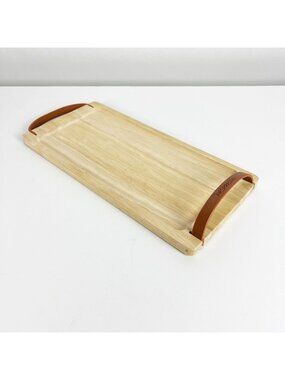 Nespresso Wood Serving Tray With Leather Handles